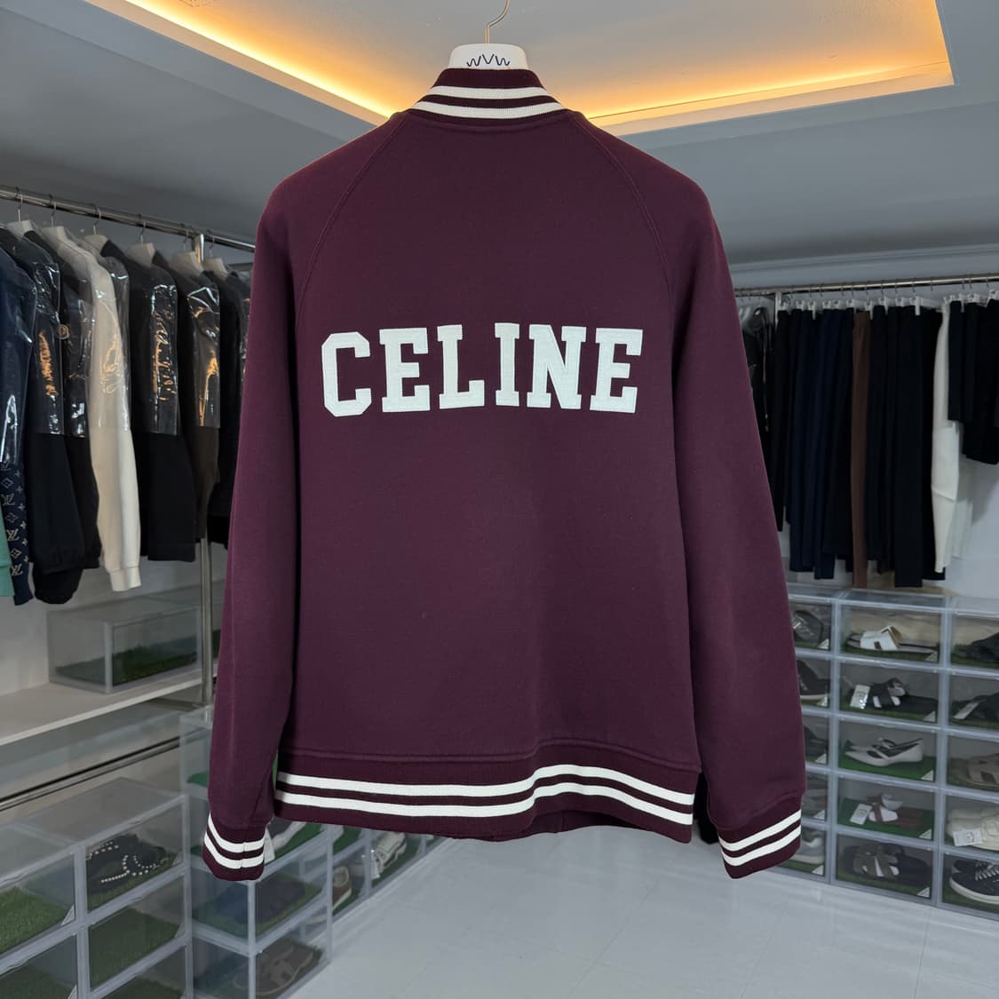 [리오브] 셀린느 테디 백로고 컬리지 바시티 자켓 상품이미지2