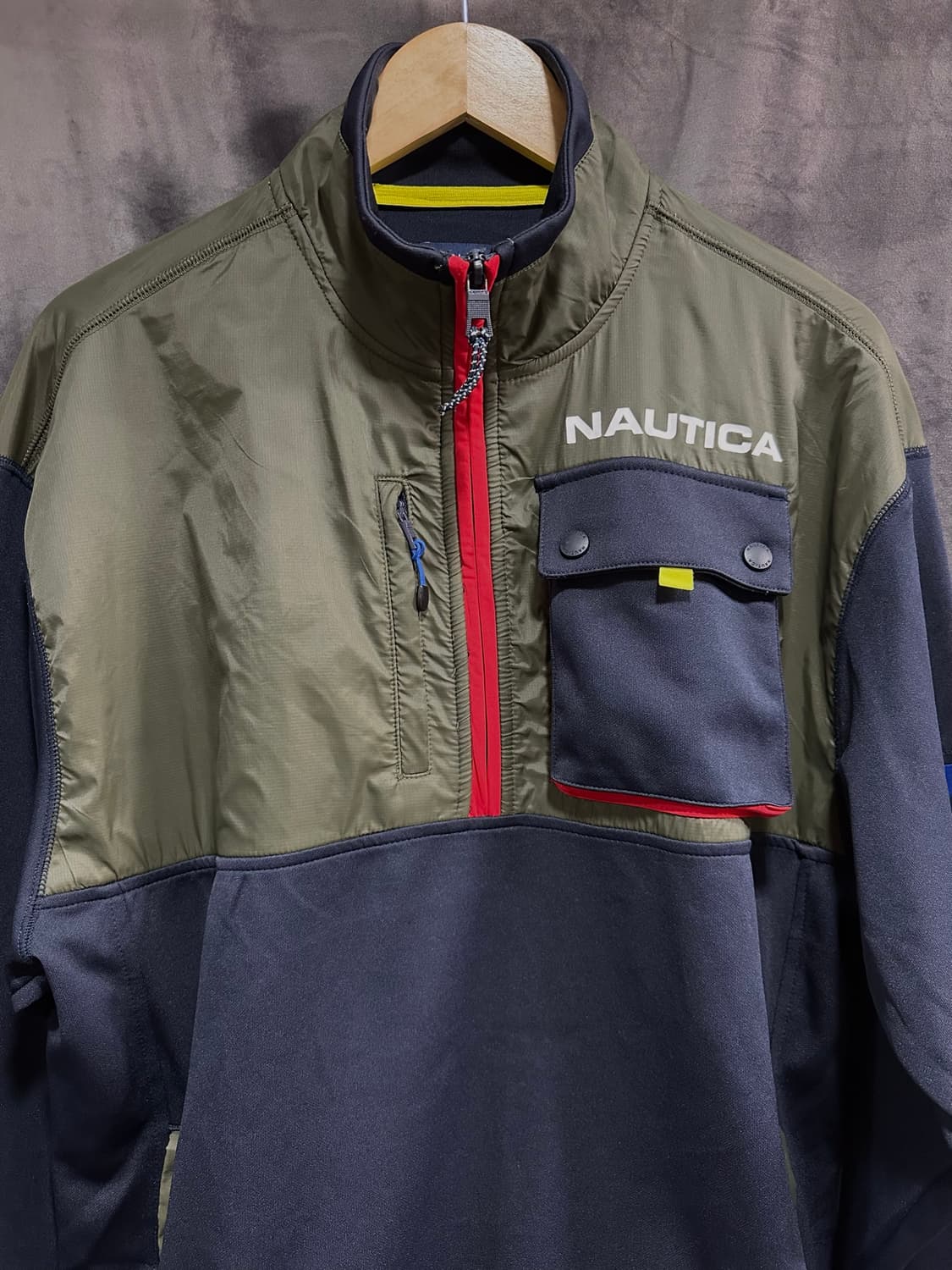 노티카(NAUTICA) 하프집업 퍼포먼스 풀오버 실측L 상품이미지3