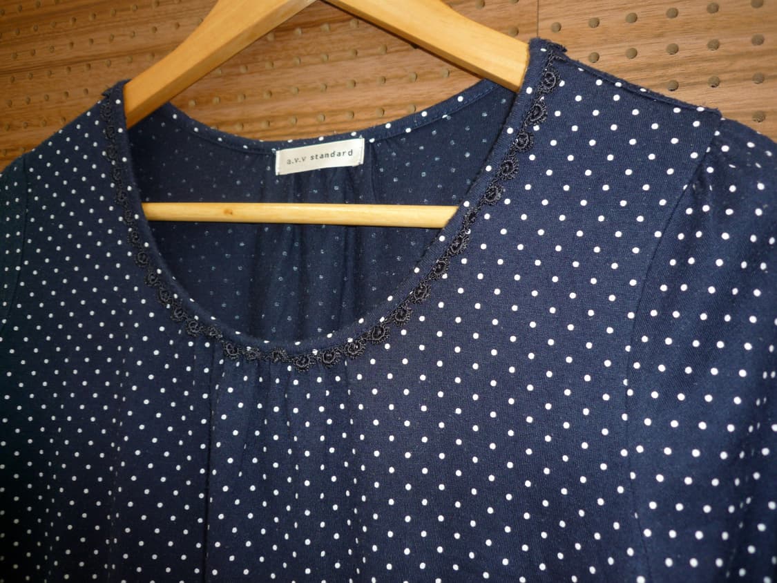 Dot pattern navy t-shirts 상품이미지4