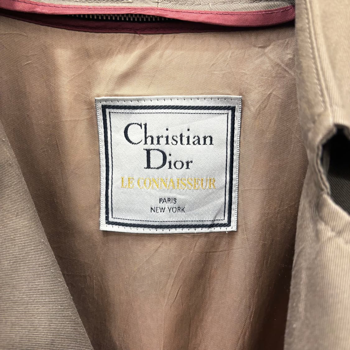 크리스찬 디올 더블 트렌치 코트 버건디 울 안감 허리 벨트 디테일 브라운 상품이미지4