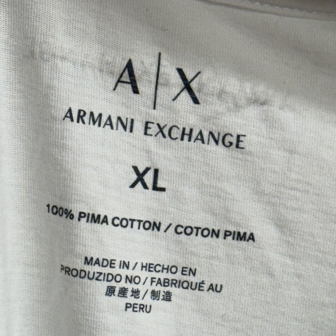 아르마니익스체인지 화이트 그래픽 티셔츠 xl 상품이미지2