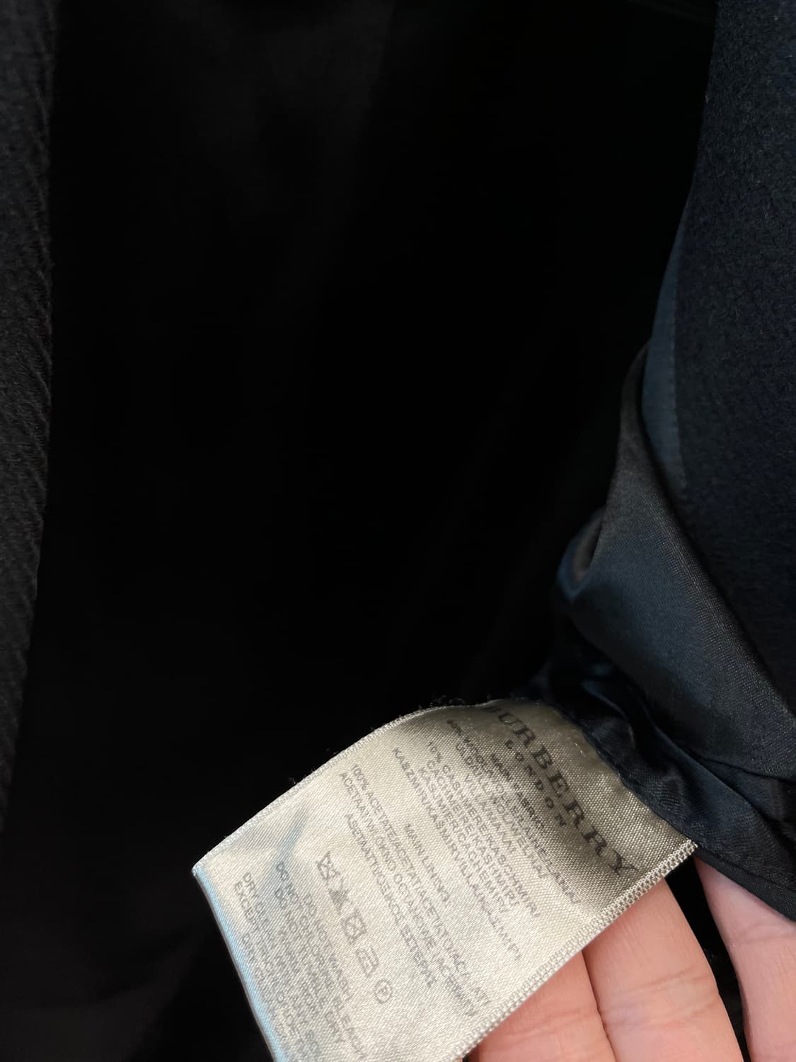 버버리 캐시미어 롱코트 블랙 52사이즈 상품이미지7