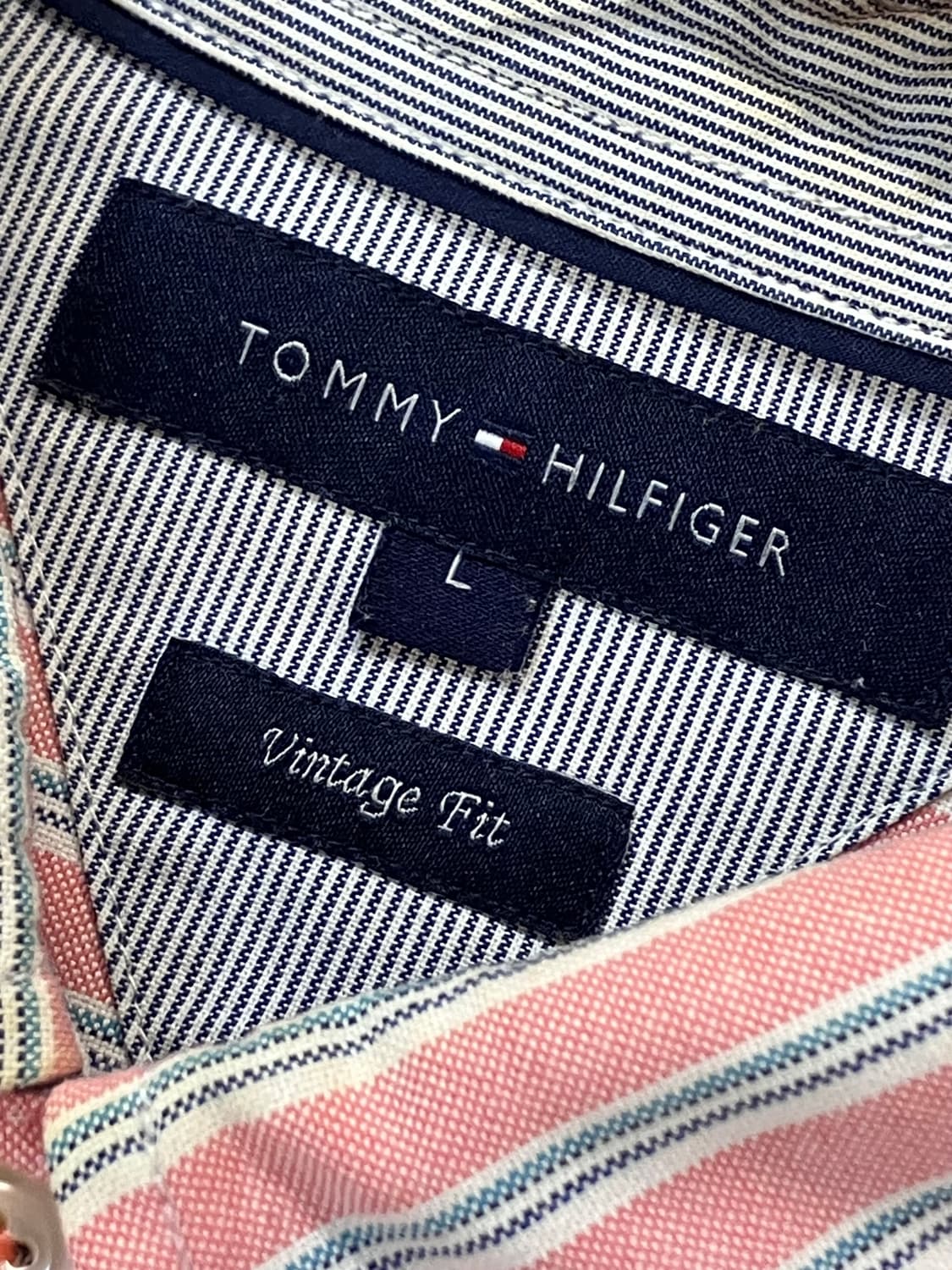 타미힐피거 스트라이프 셔츠 핑크 L #csz3620 상품이미지3