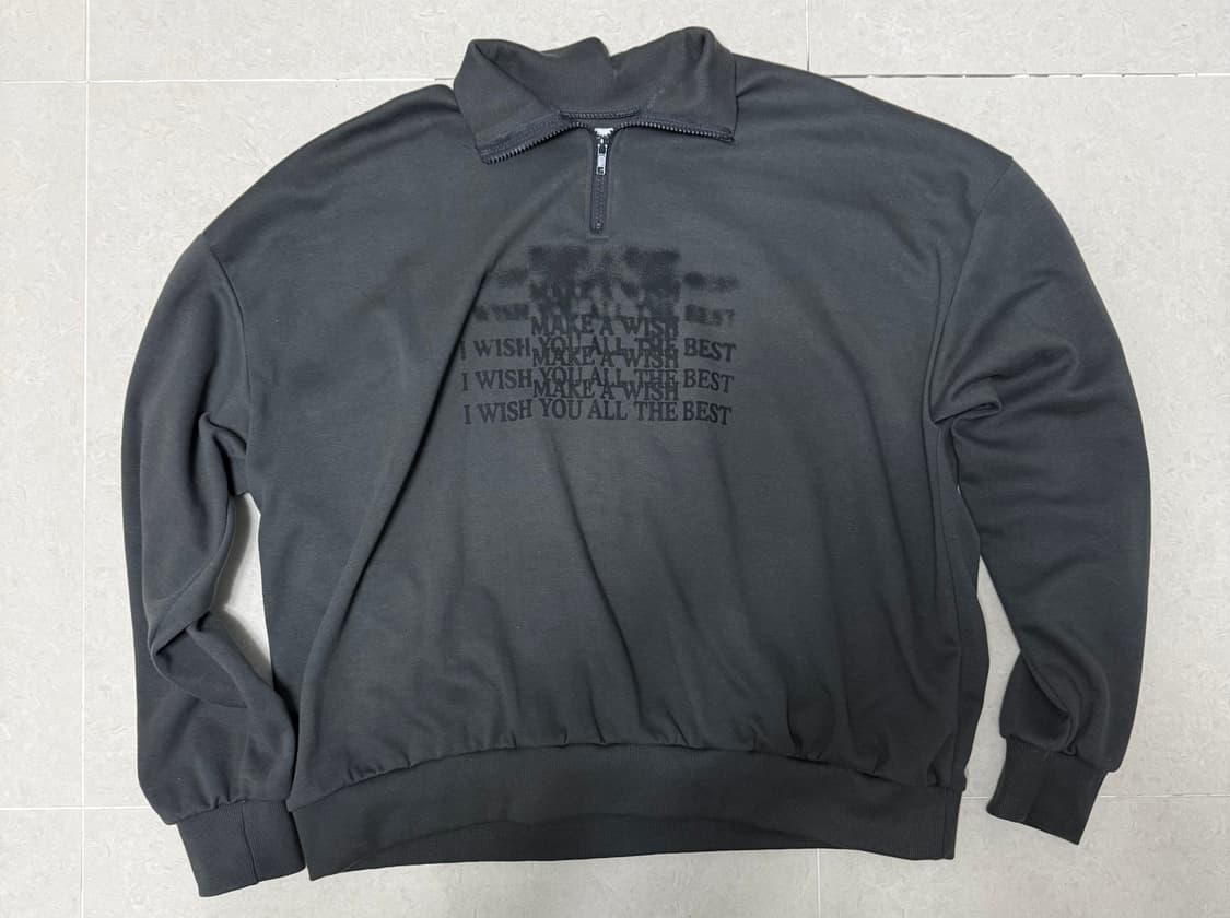 반집업 카라맨투맨 (그레이/챠콜) 상품이미지1