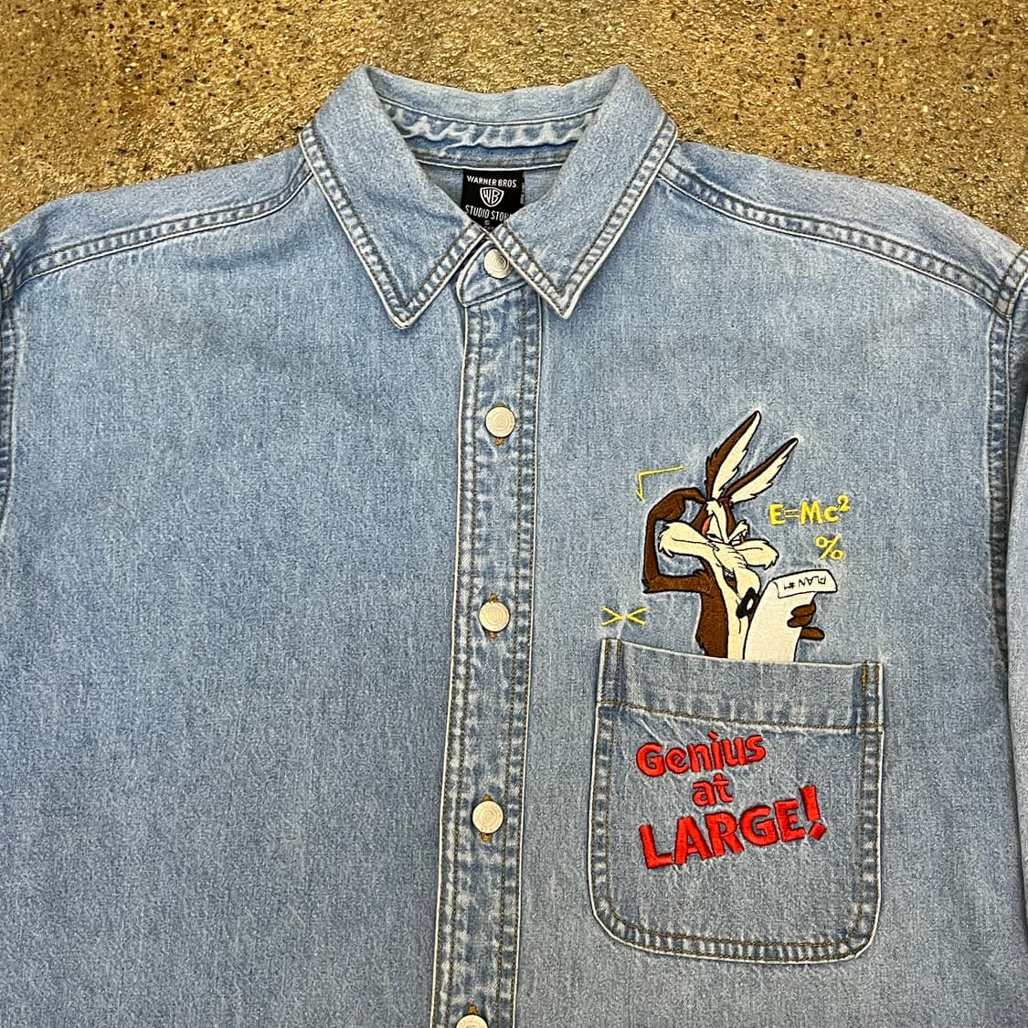 미국 빈티지 루니툰 워너브라더스  데님 셔츠 상품이미지2