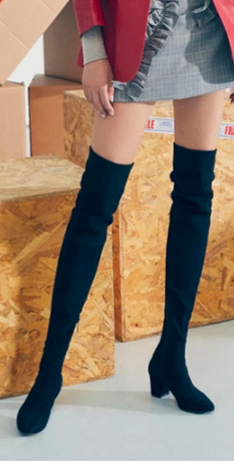 슈콤마보니 여성 니트 롱부츠 240 스판 삭스 타이즈 힐롱부츠 LB49 상품이미지8