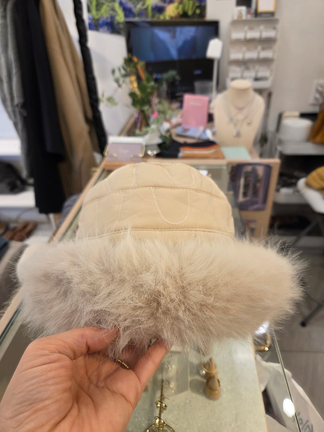 퍼 누비 모자 상품이미지4