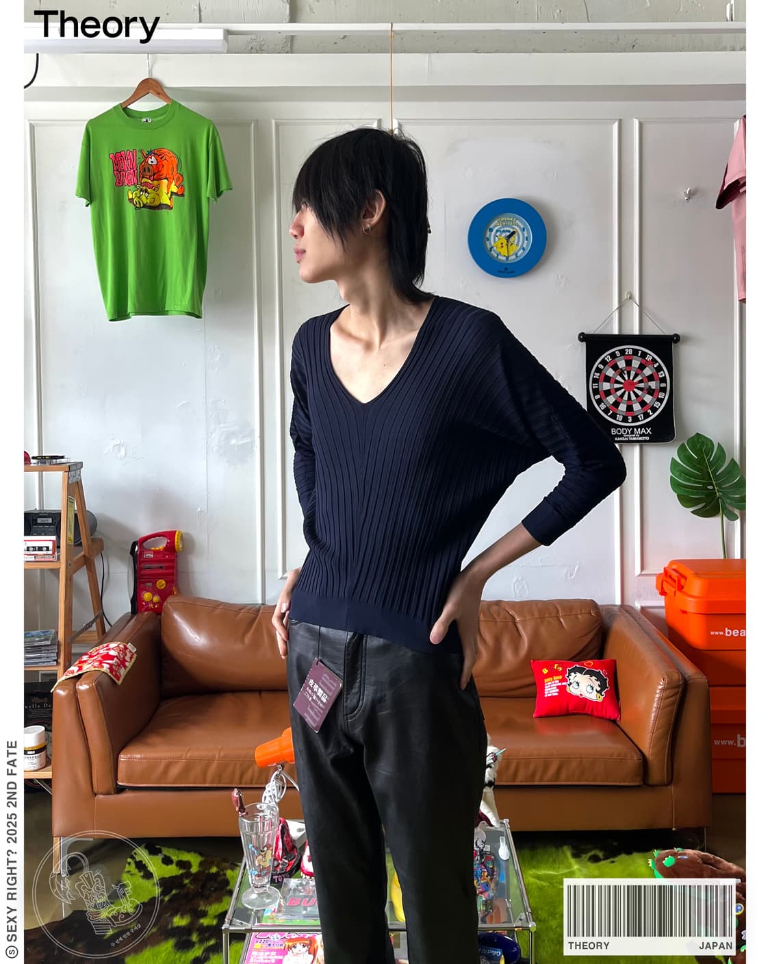Theory Real Pleats Dolman Sleeve Top 상품이미지1