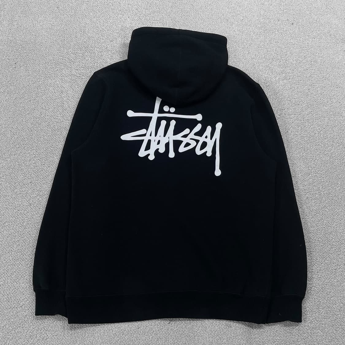 스투시 Stussy 베이직 로고 후드집업 블랙 상품이미지2