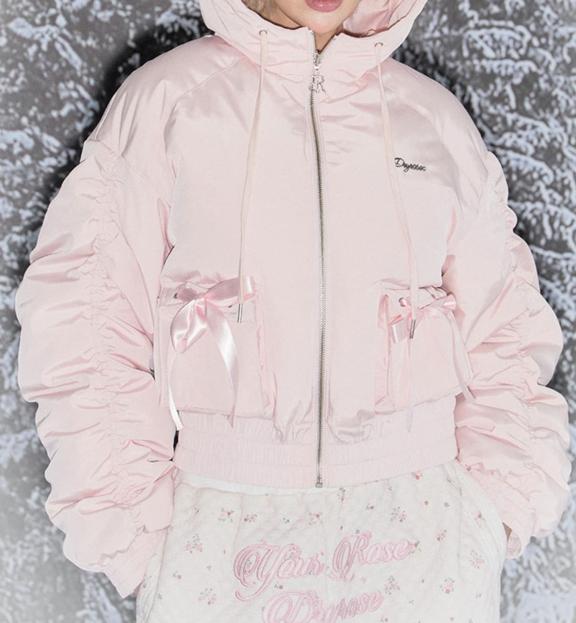 드라이로즈 덕다운패딩 핑크 판매해요 상품이미지1