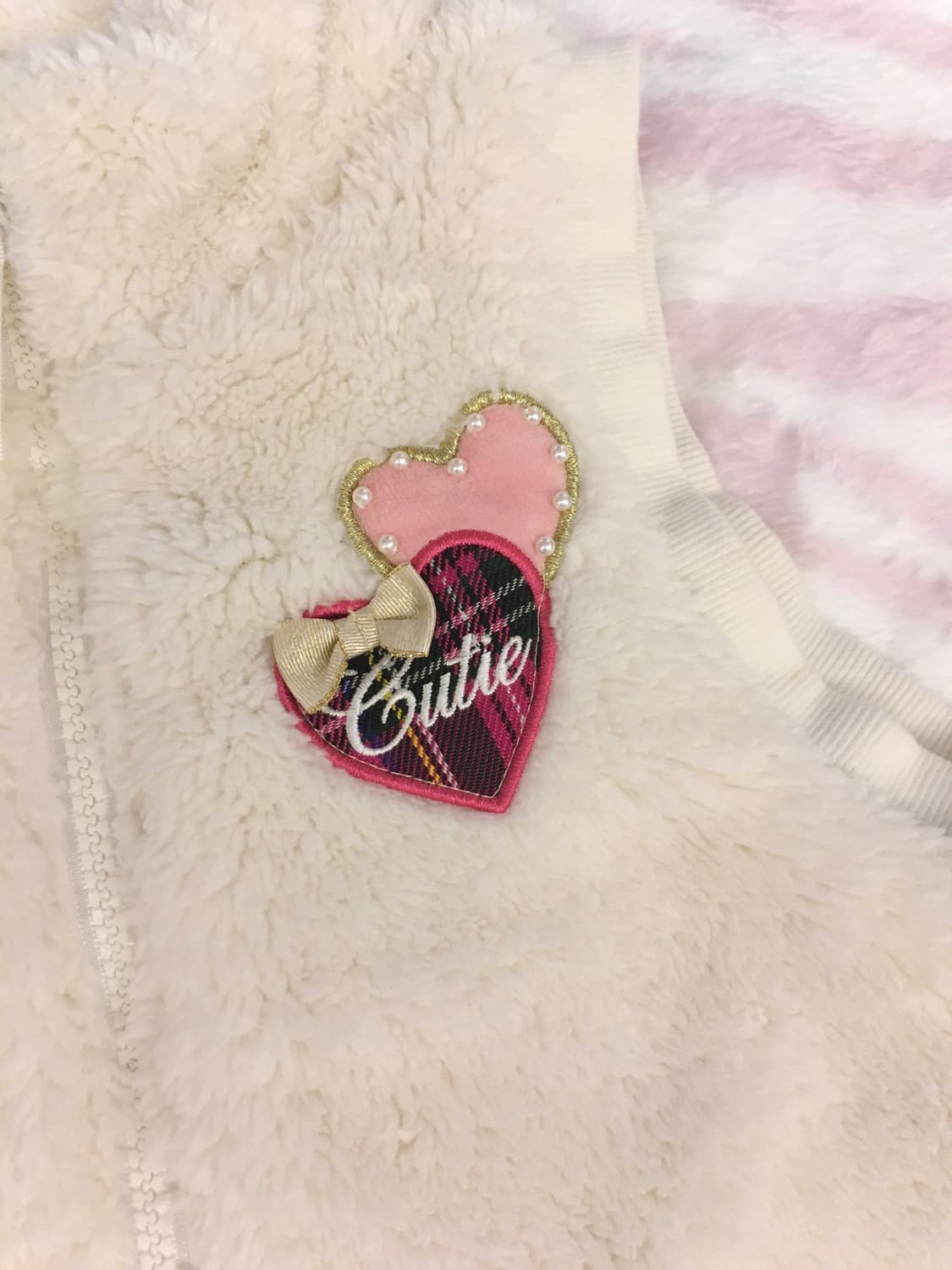 CRT Cutie 헤이세이 하트 쥬얼 퍼 조끼 베스트 조지후쿠 갸루 상품이미지2