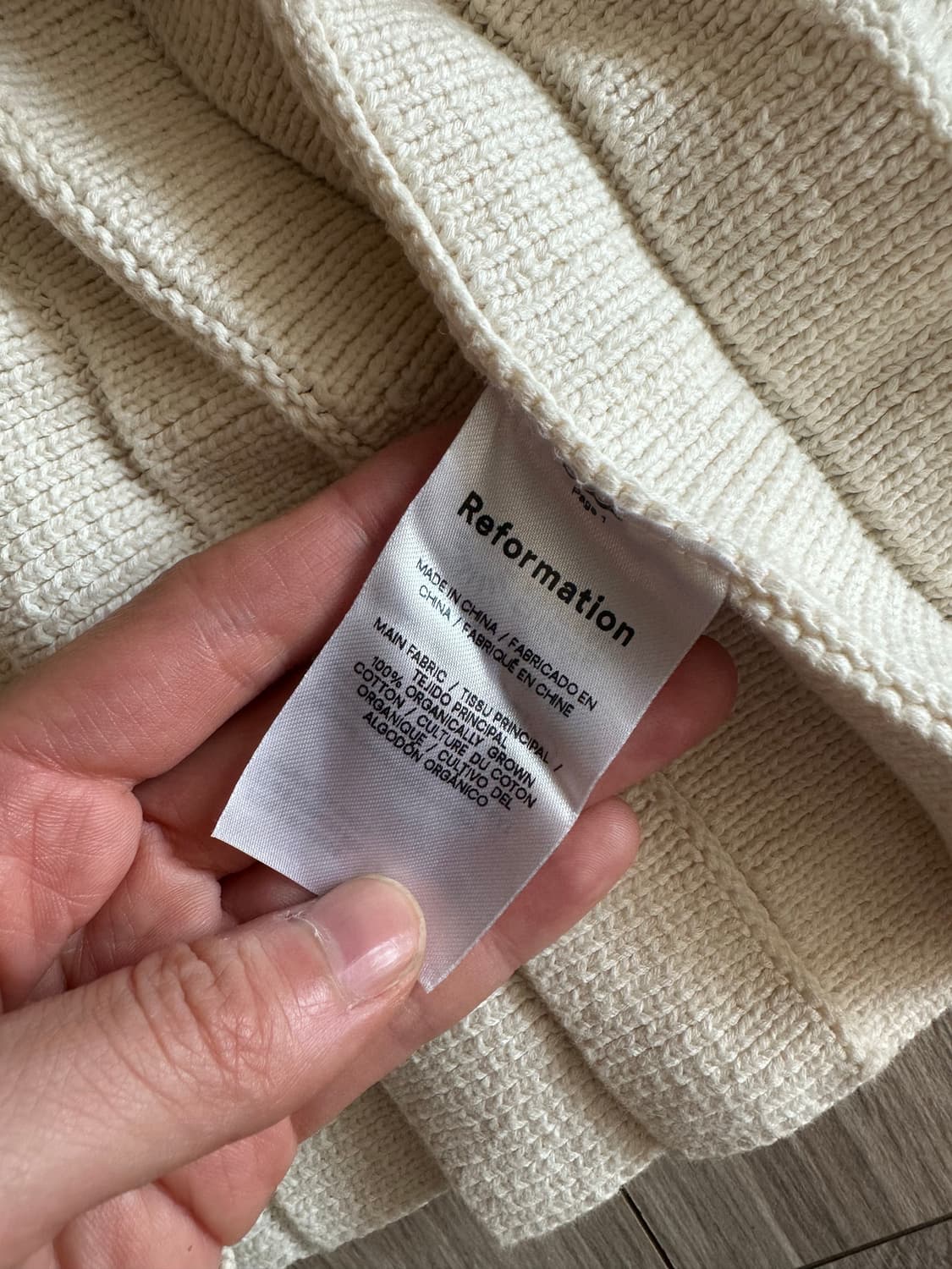 새상품 리포메이션 마티아 코튼 니트 미니 스커트 사이즈 XS 상품이미지6