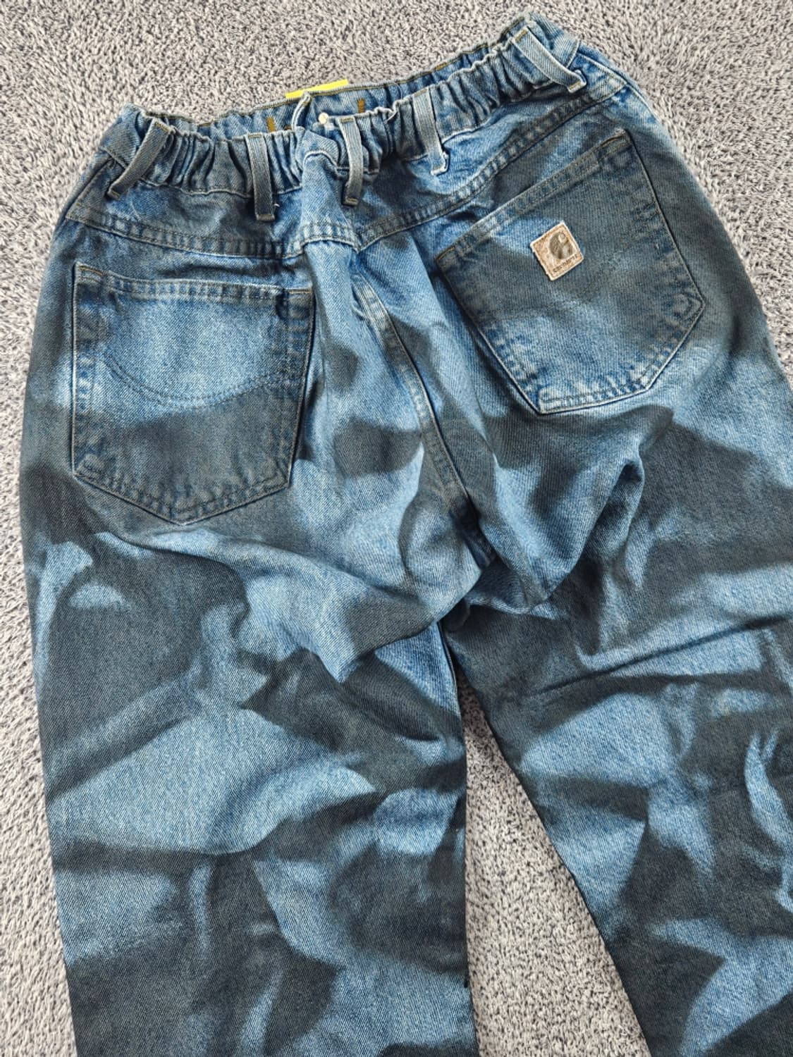 칼하트 밴딩 다잉 워시드 커스텀 데님 팬츠 (36X34추정)/ 11044 상품이미지9