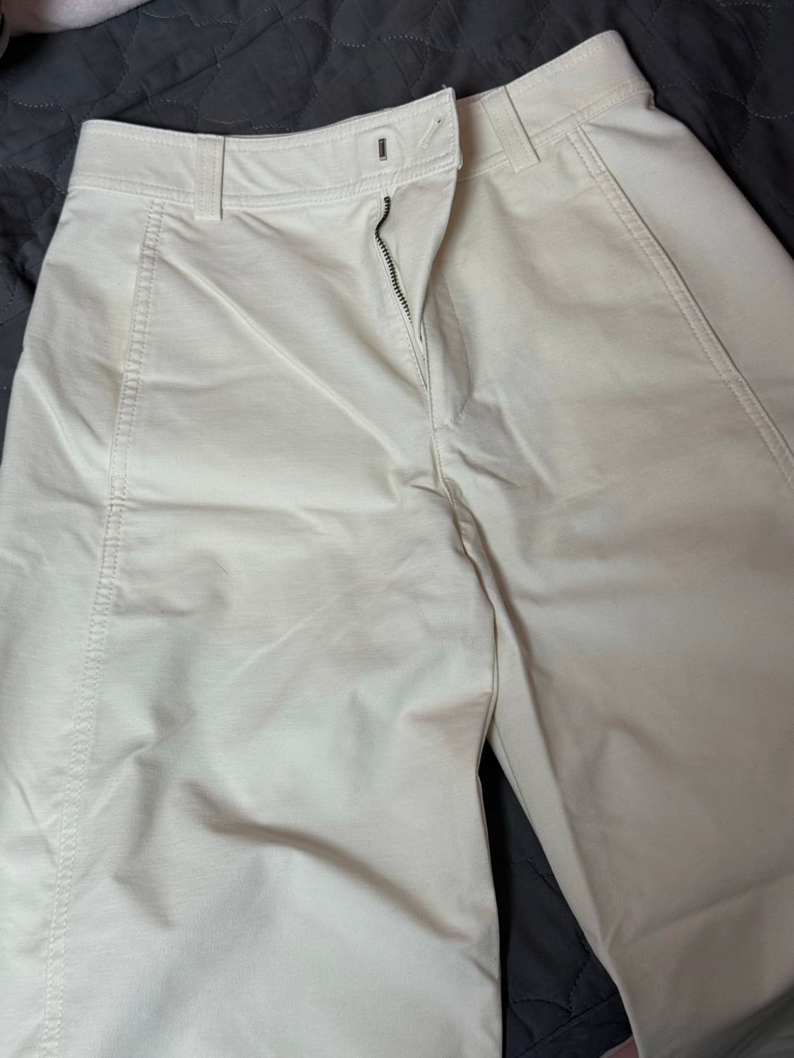 유니클로 저지배럴레그팬츠 오프화이트 S 상품이미지2