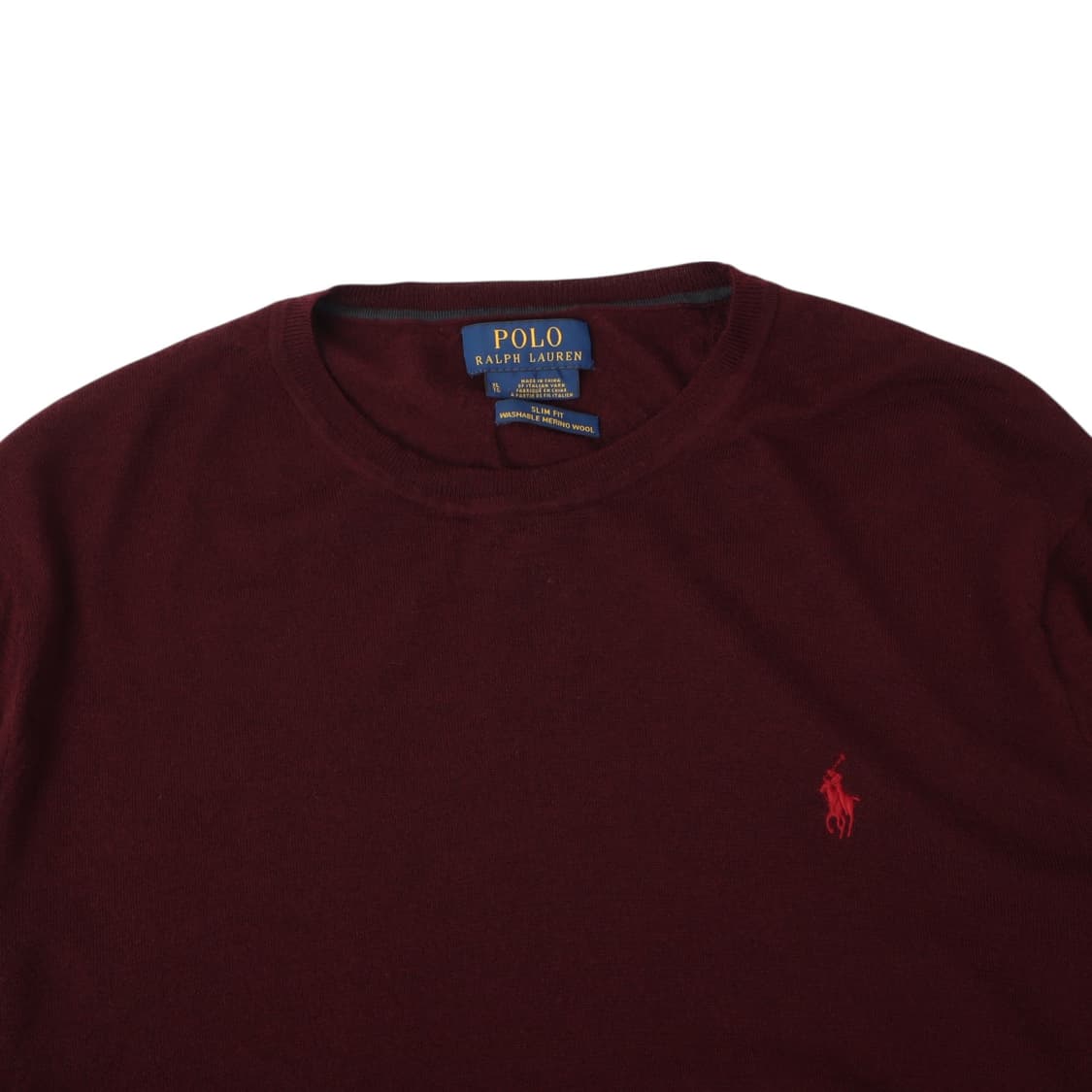 폴로 랄프로렌 버건디 워셔블 메리노울 니트 스웨터 상품이미지2