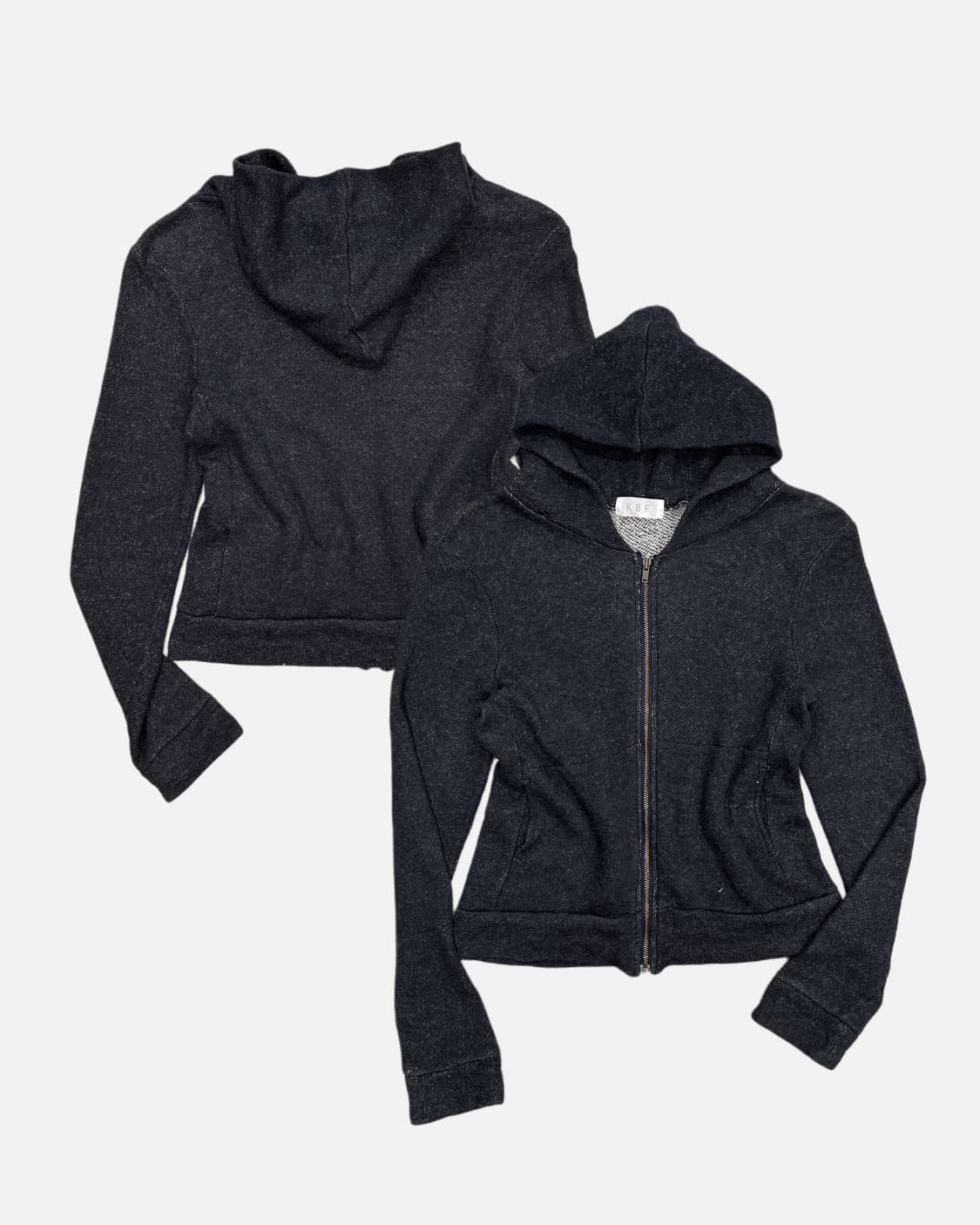 knit crop hood zip-up 상품이미지1