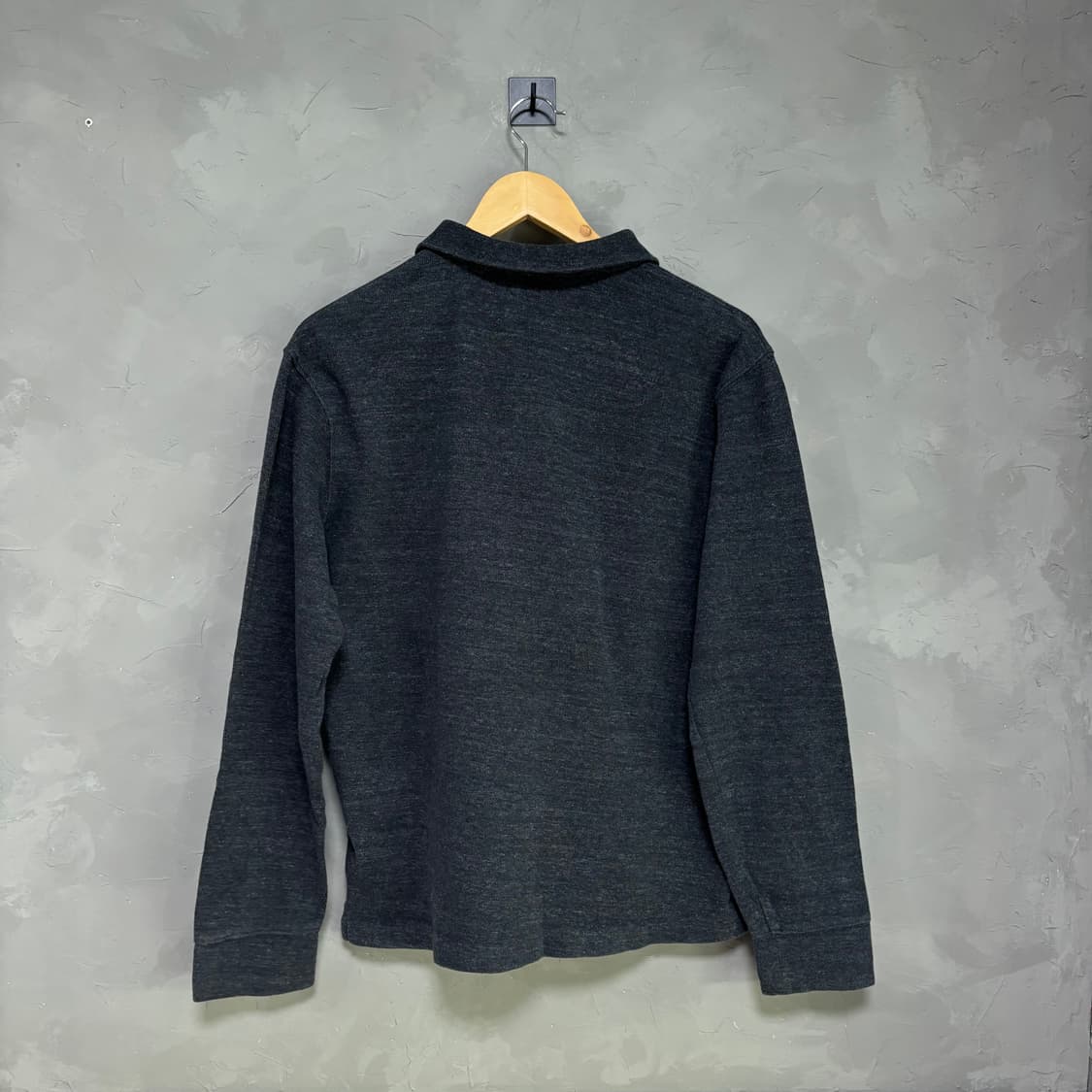 폴로 랄프로렌 신형 반집업 니트 헤더블랙 상품이미지4