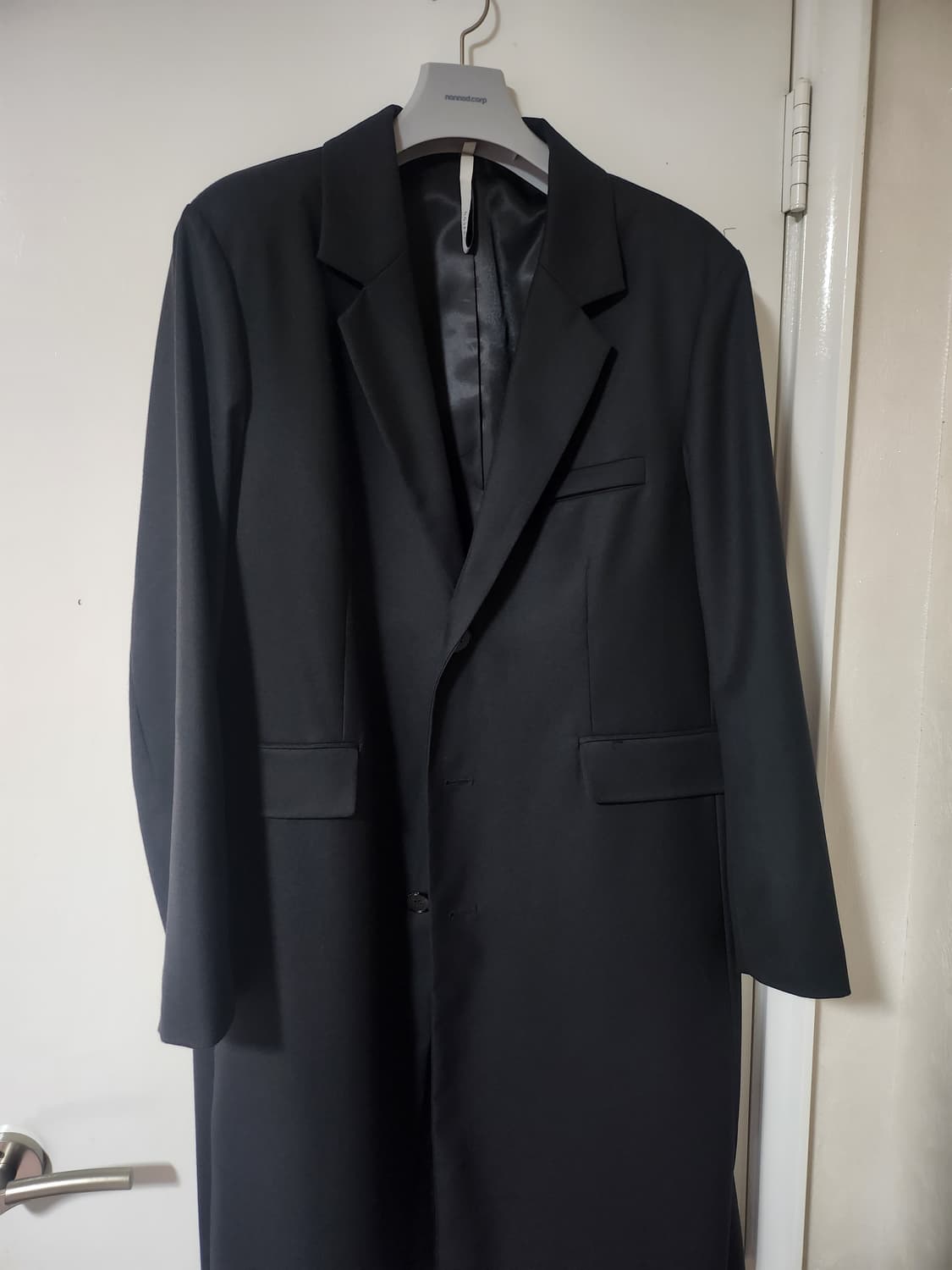 [50] 노이어 버진 울 테일러드 싱글 롱 코트 상품이미지5