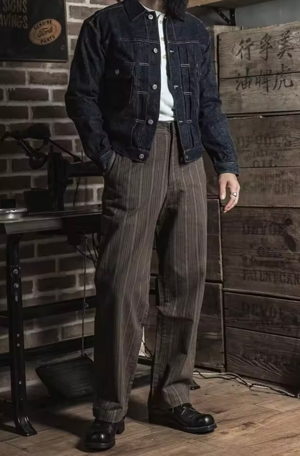 브론슨 LOT.920 스트라이프 워크팬츠 상품이미지6