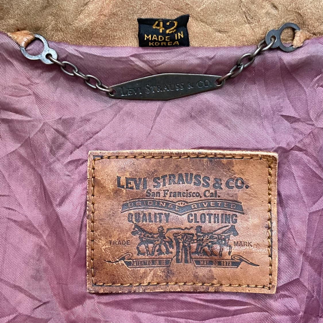 빈티지 리바이스 레더 자켓 42 (실측 XL) 상품이미지9