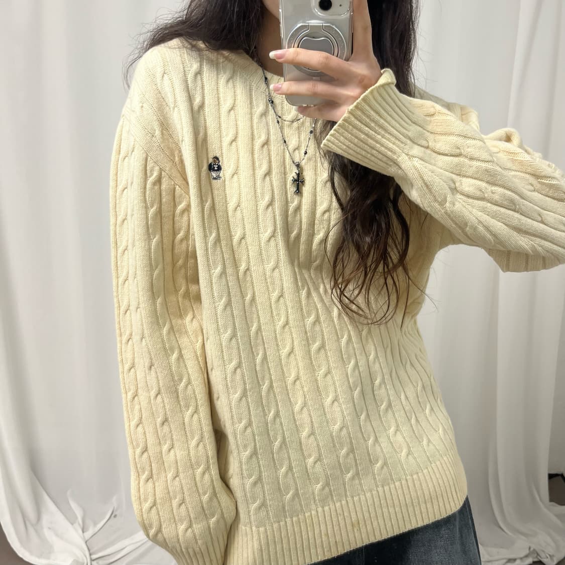 Teenie Weenie ivory knit 상품이미지2