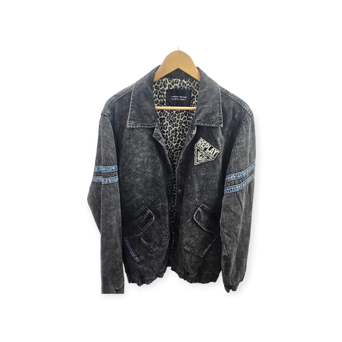 리플레이 빈티지 데님 자켓 워싱 블랙 상품이미지2