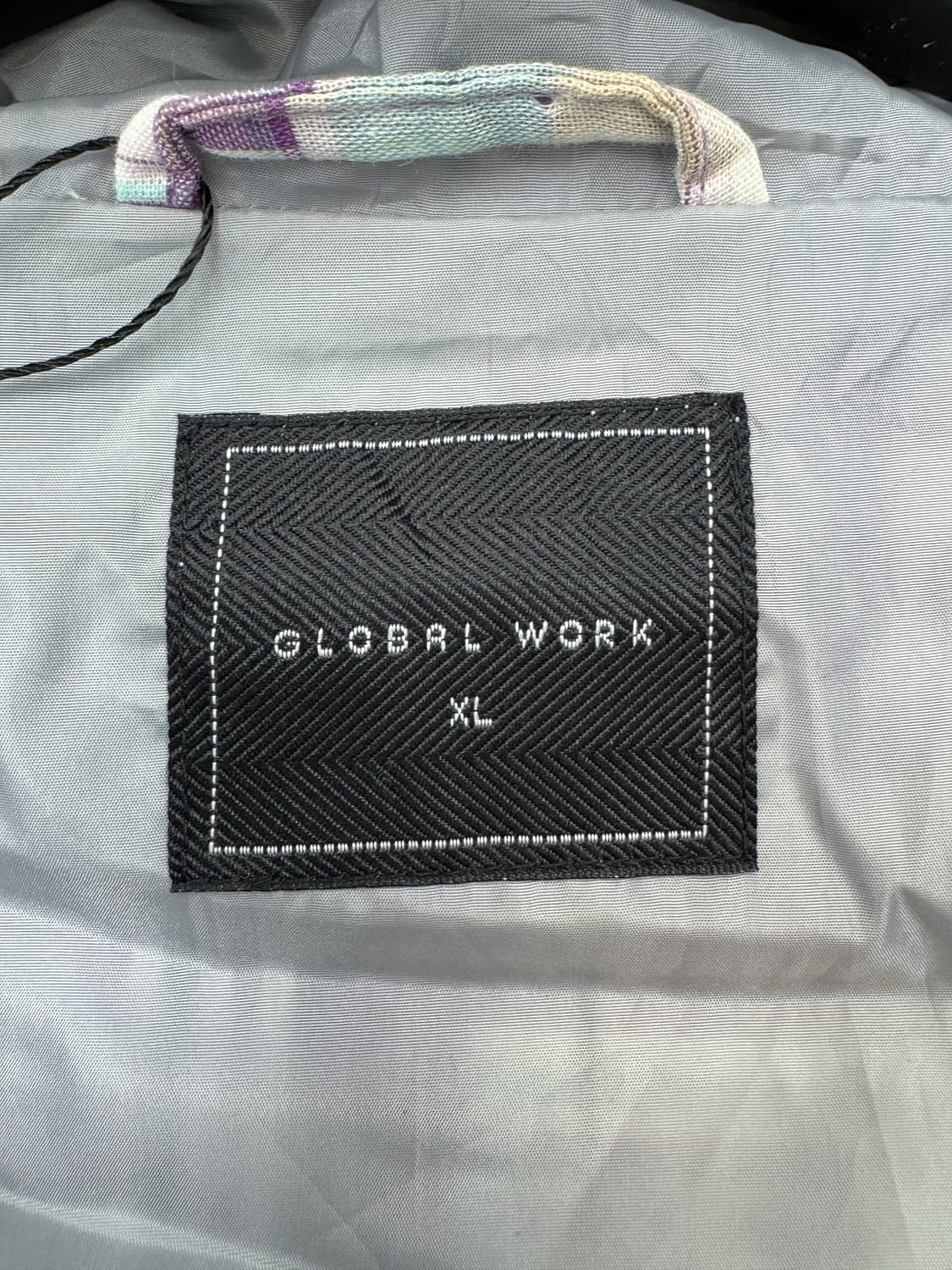 글로벌 워크 퍼플 체크 후드 파카 상품이미지8