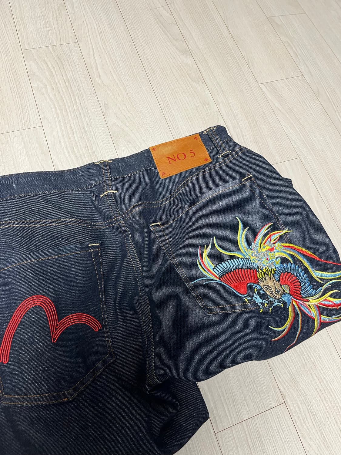 EVISU No.5 피닉스 자수 생지 데님(30-31) 상품이미지4