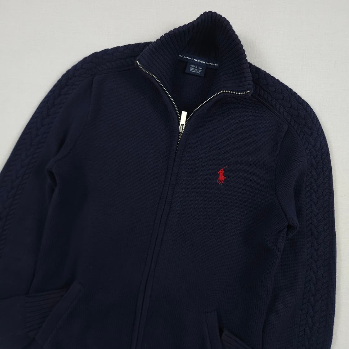 (여성S) 폴로 랄프로렌 집업 케이블 니트 상품이미지1