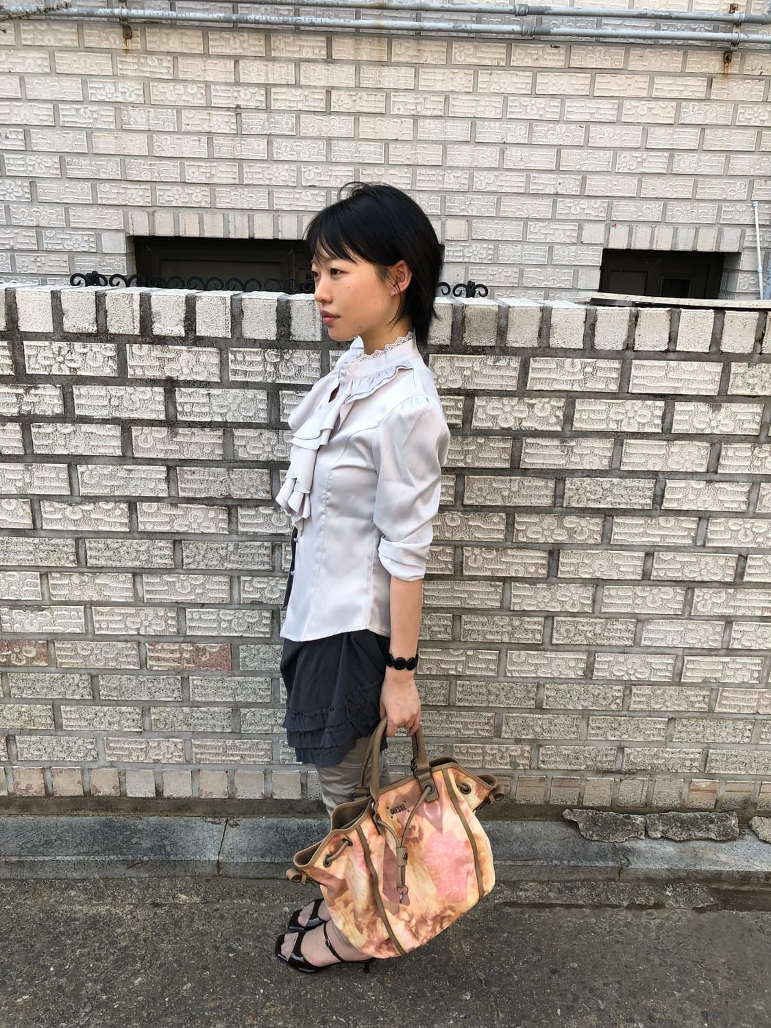 frill silk blouse  상품이미지2