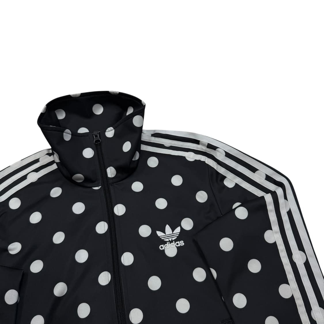 아디다스 빈티지 파이어버드 빅로고 땡땡이 도트 패턴 트랙탑져지 자켓 블랙 상품이미지2
