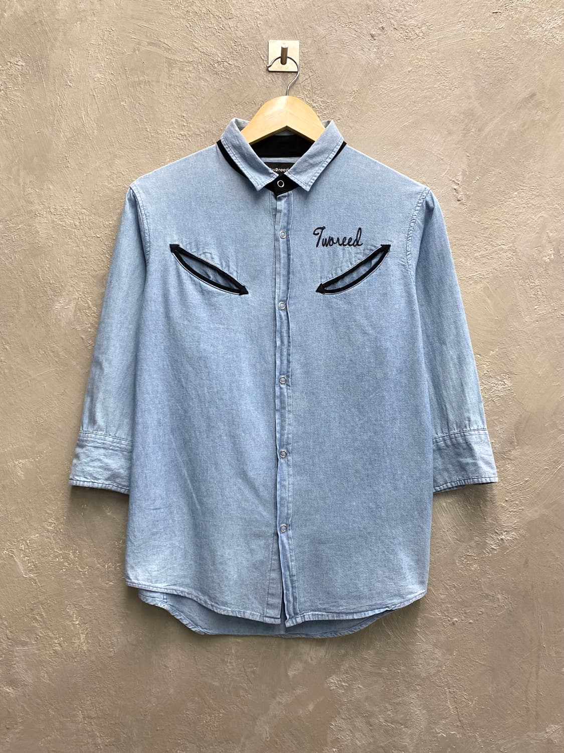 [M] Beams Heart x tworeed 빈티지 샴브레이 셔츠 상품이미지4