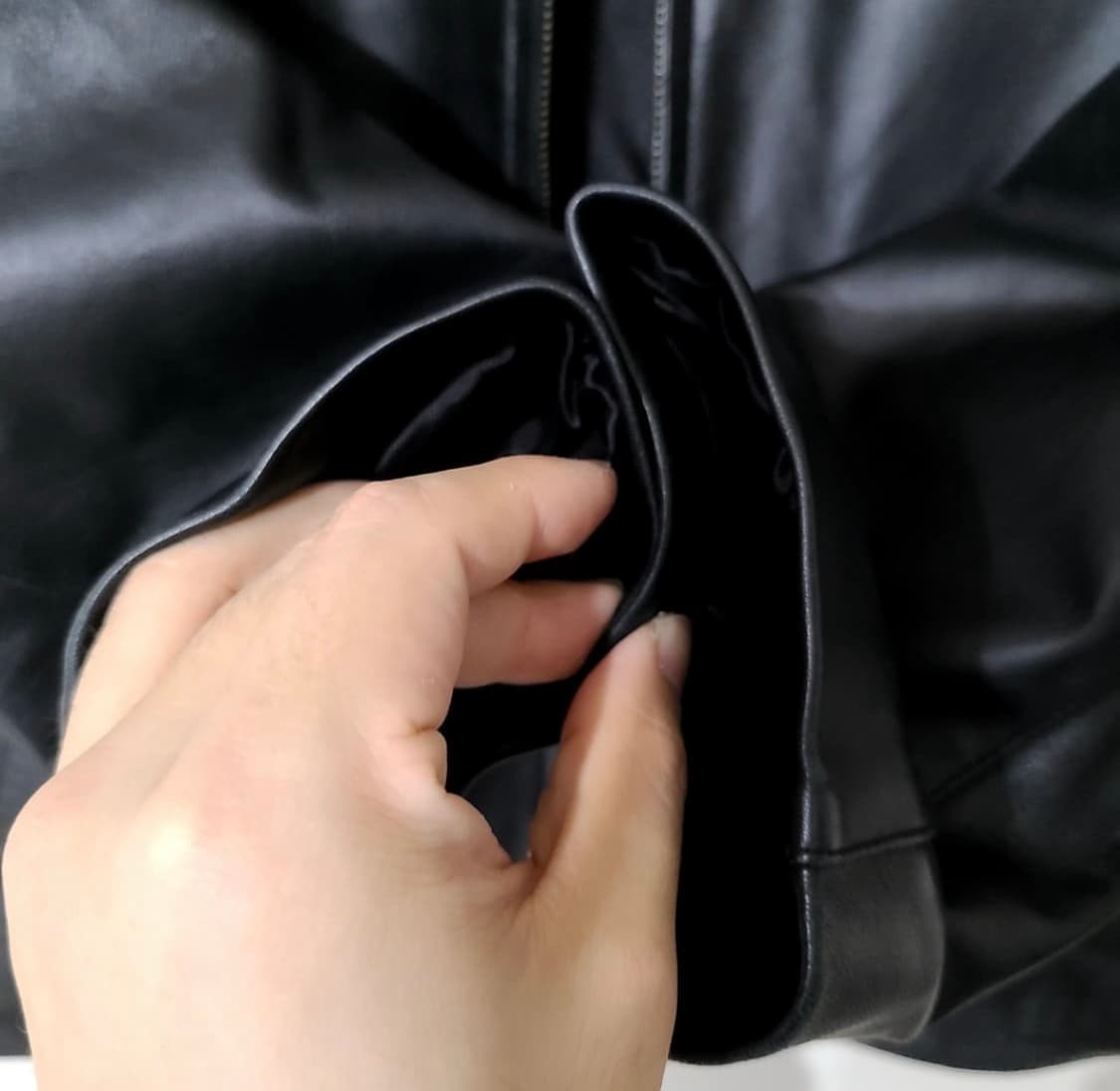 빈티지 양가죽100% 램스킨 싱글 레더 자켓 상품이미지7