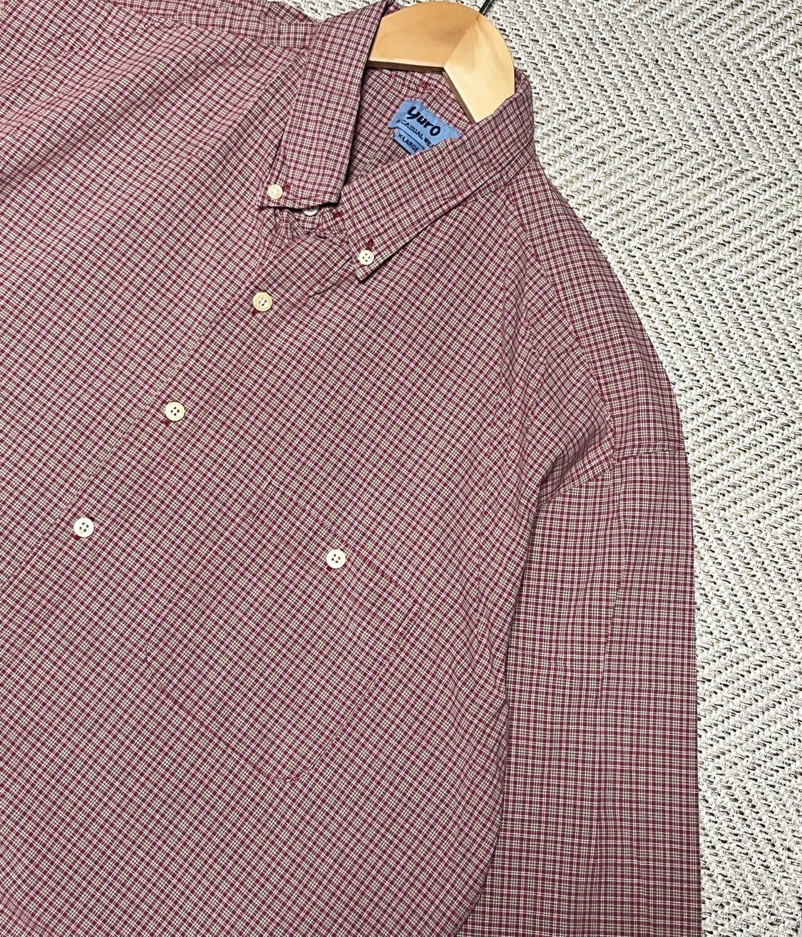 공용 YURO 잔체크 셔츠 남방 XL 상품이미지7