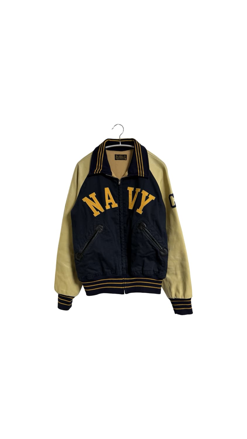 버즈릭슨 NAVY 레터링 바시티 자켓 상품이미지1