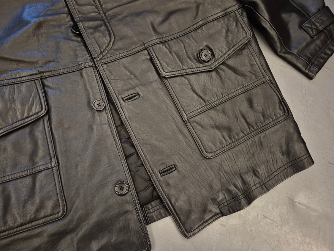 90s Alberto Fabiani 양가죽 하프 자켓 상품이미지7