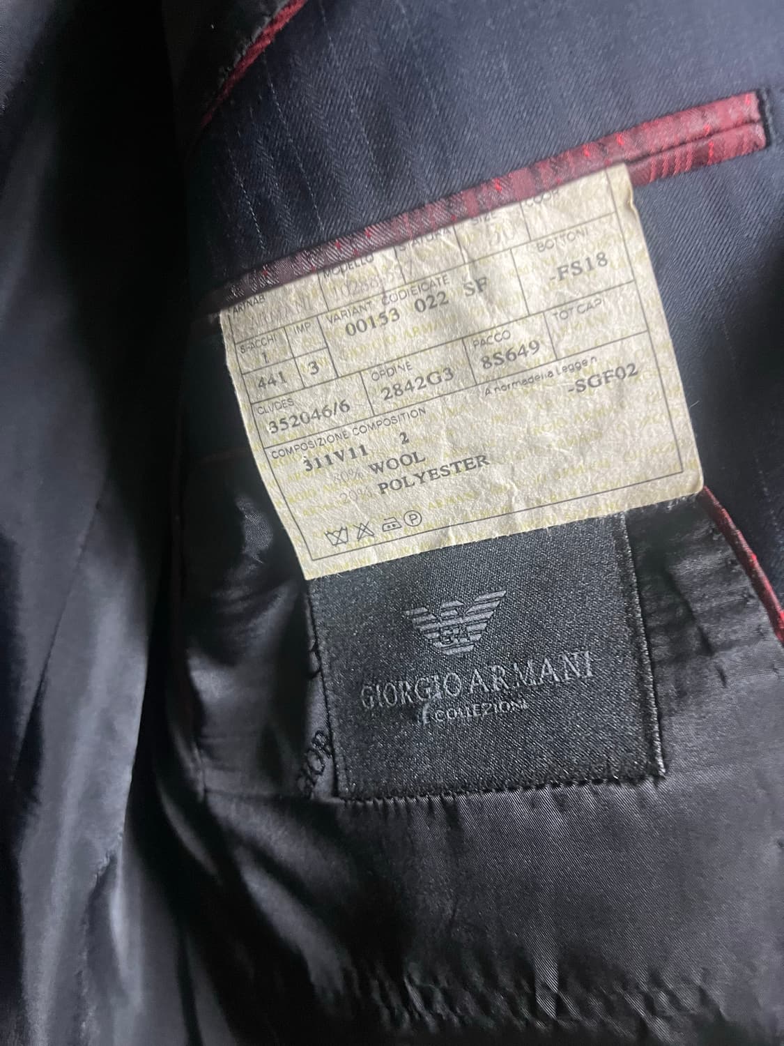 [L]조르지오아르마니 네이비 블레이저 상품이미지4