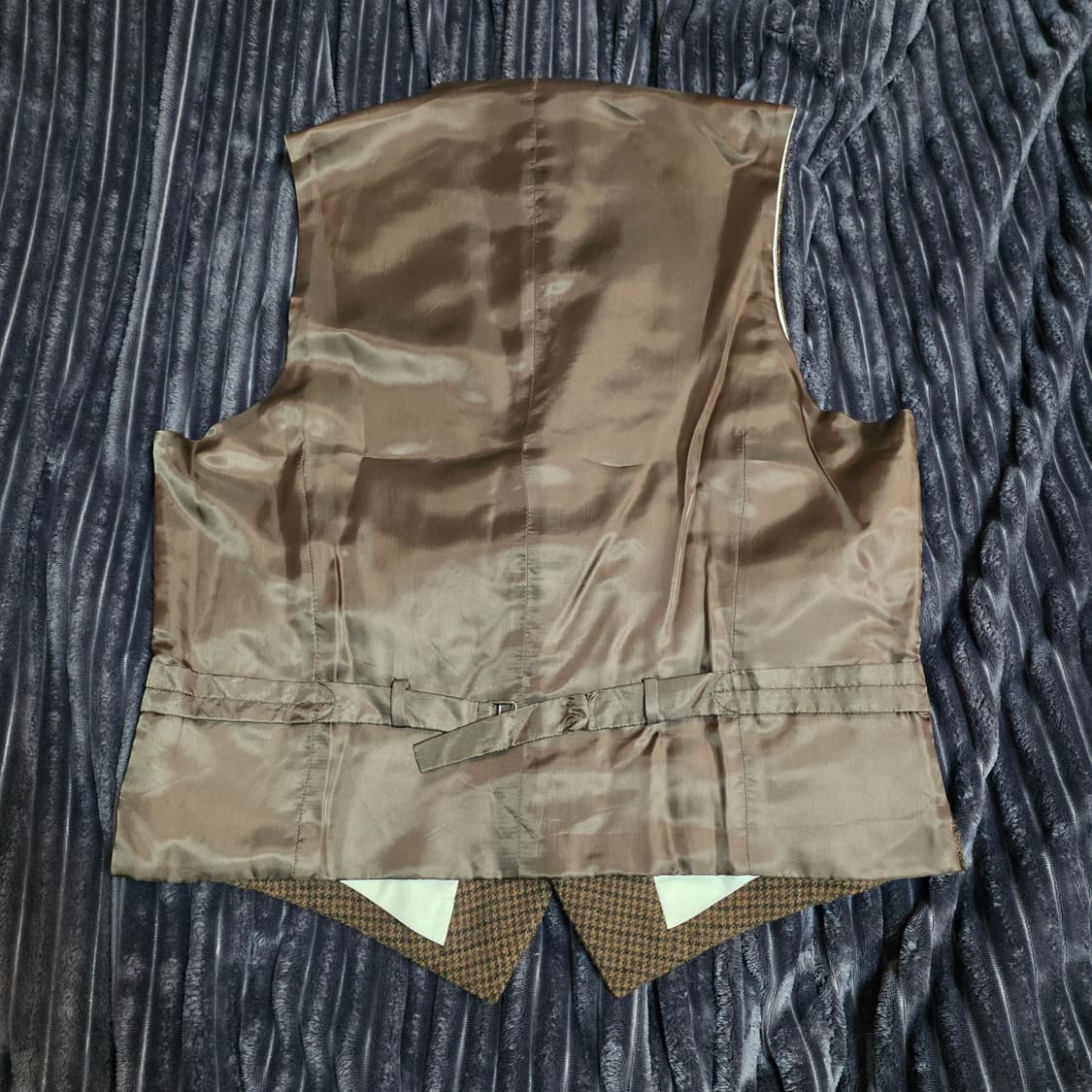 폴로 하운드투스 체크 울캐시미어 베스트 브라운 42R 상품이미지2