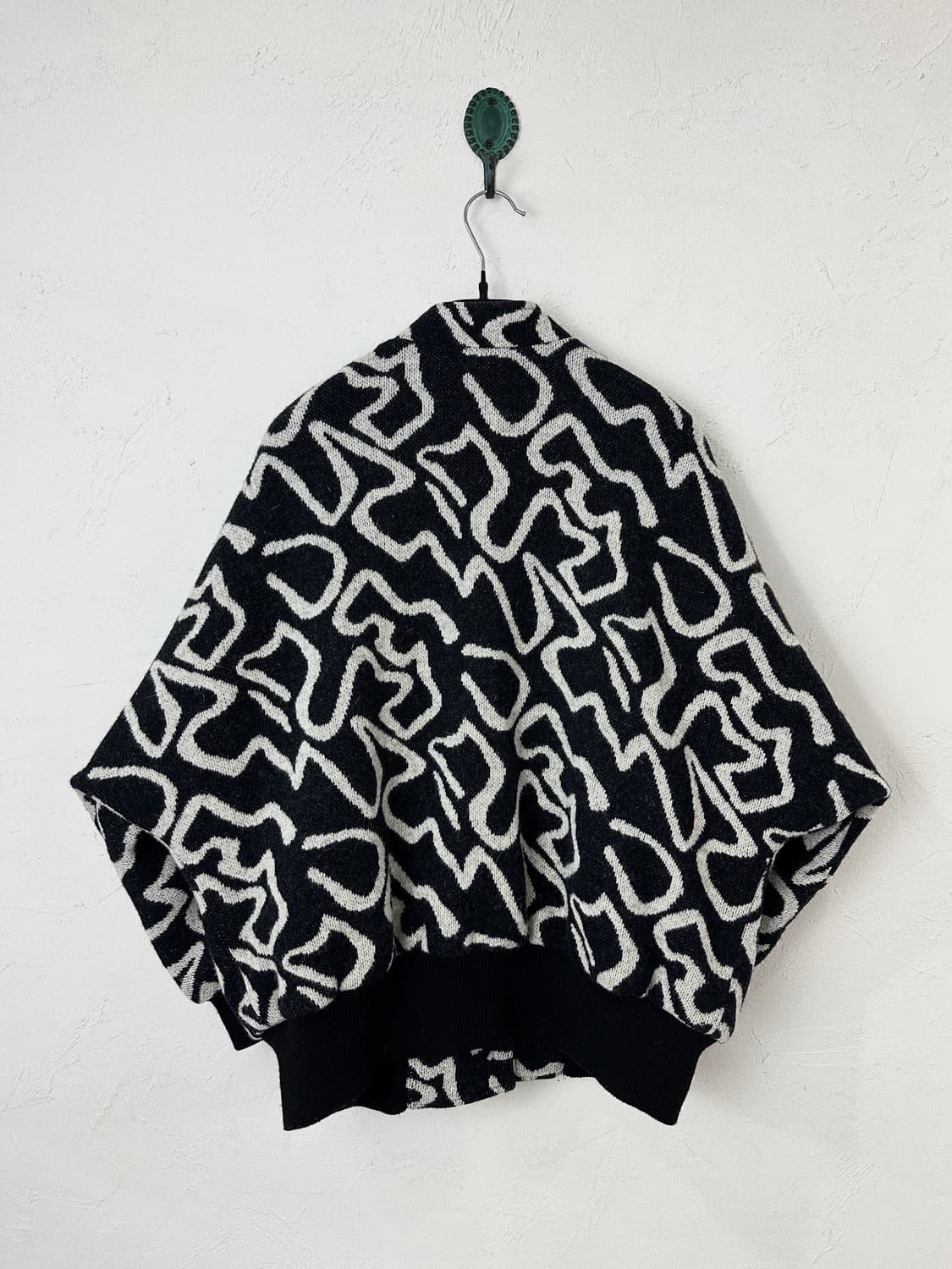 90s JPN 빈티지 지오메트릭 패턴 니트 블루종 상품이미지3