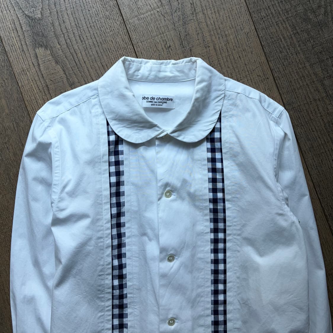 Gingham Check Fabric Block Blouse 상품이미지3