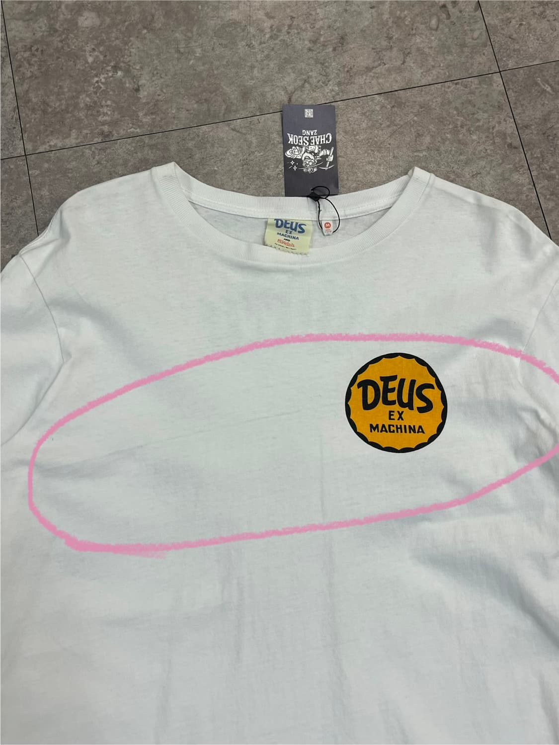 데우스 엑스마키나 프린팅 긴팔티 화이트 M #csz3216 상품이미지5