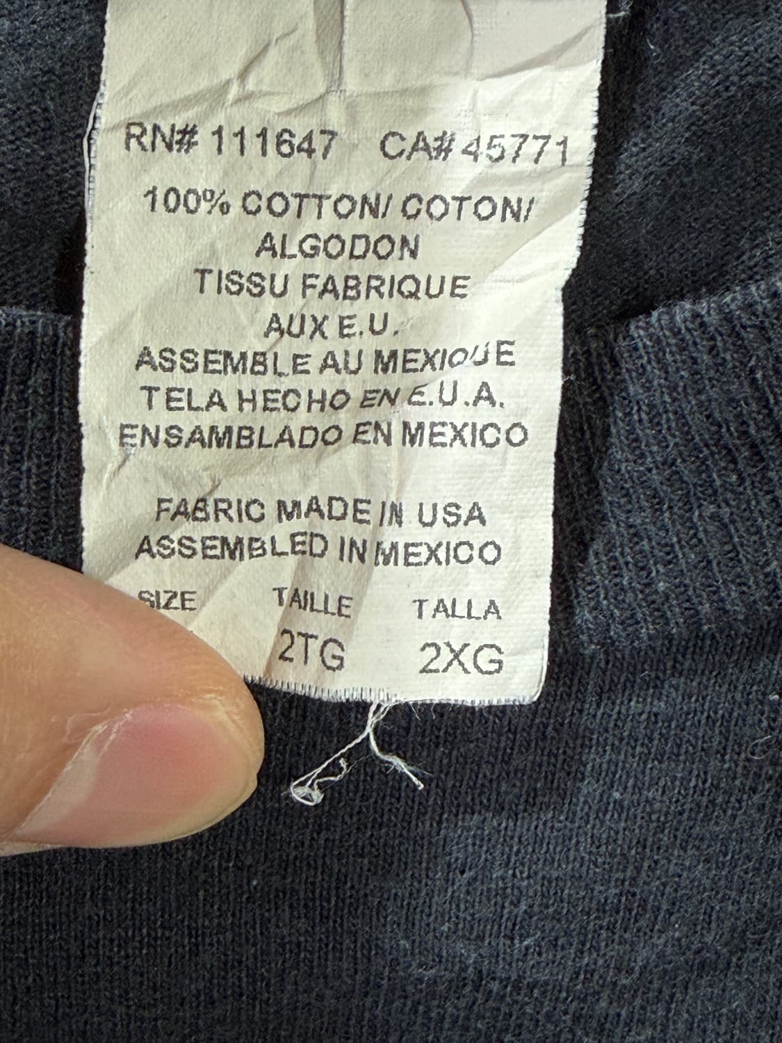 00s made in usa 빈티지 판초 비야 티셔츠 상품이미지3