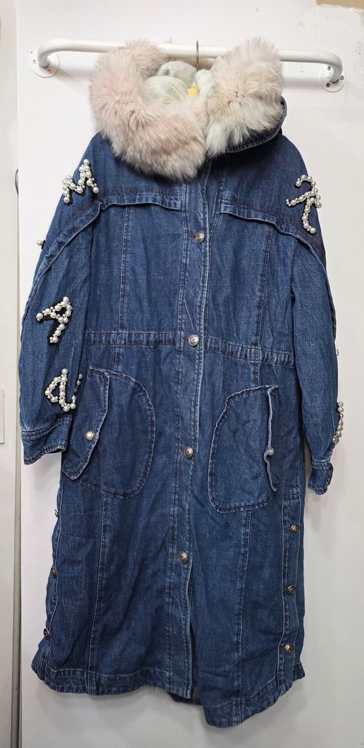 오즈세컨 여성 데님 폭스 야상 자켓 상품이미지1