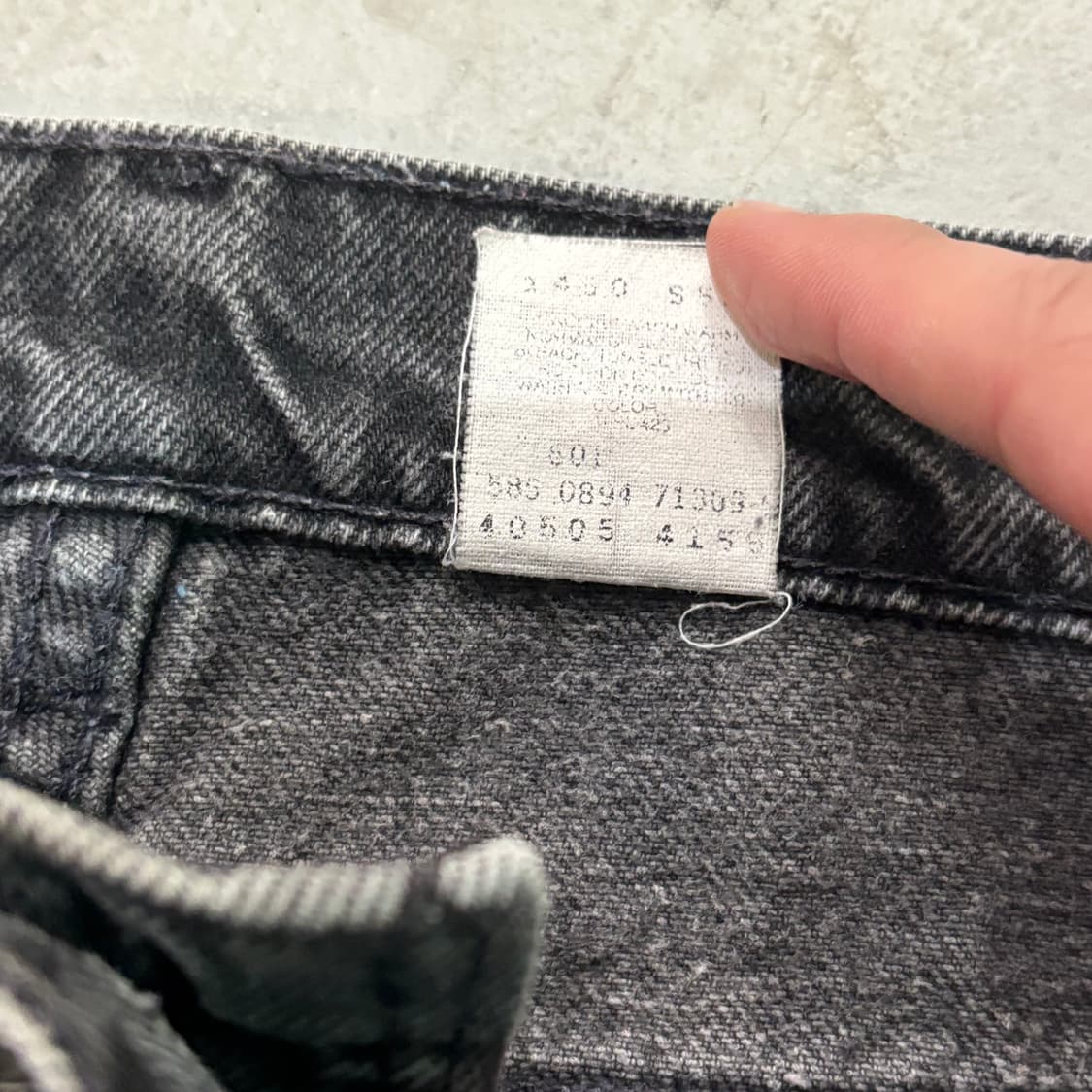 [36/32] 90s USA🇺🇸 리바이스 505 오렌지 탭 블랙 흑청 상품이미지5