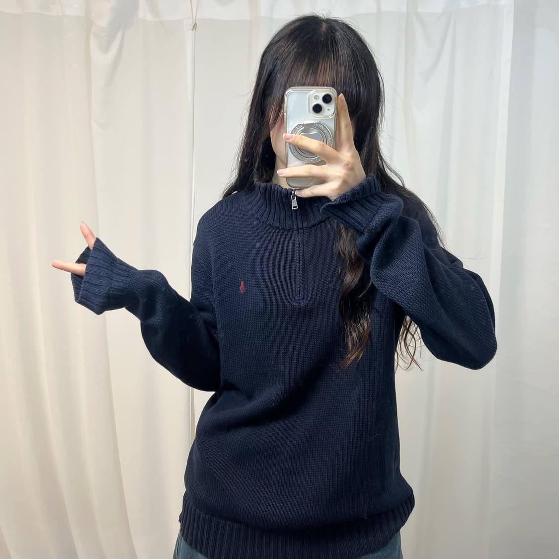 Polo Half Zip Knit 상품이미지2