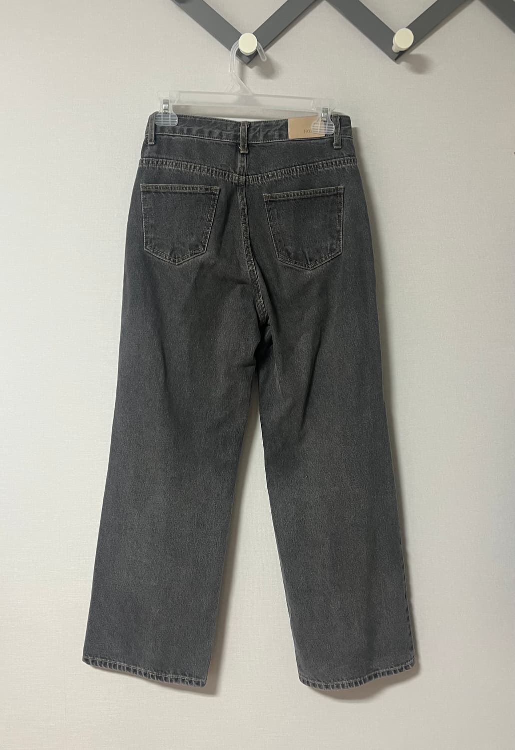 노이아고 스트레이트 루즈핏 데님 팬츠 (블랙) 상품이미지6