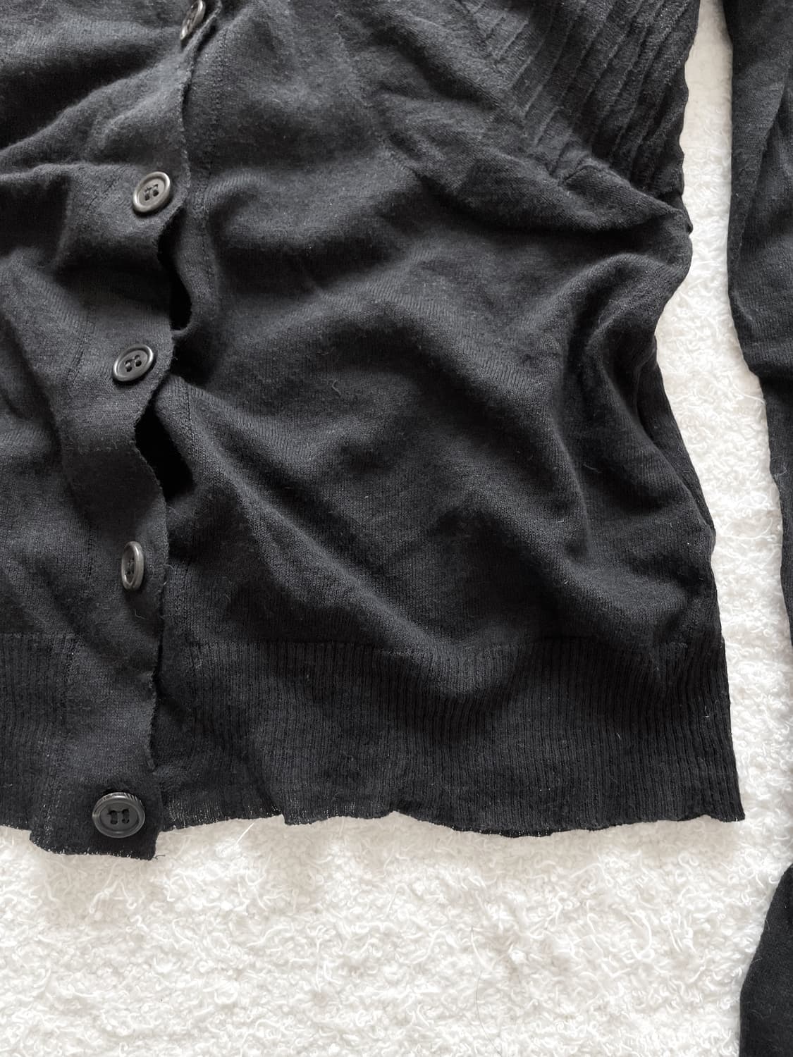 블랙 립 패널 린넨 가디건 상품이미지4