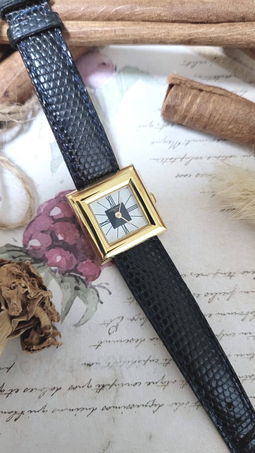 정품 쇼메 아르데코 스퀘어 쿼츠 시계 [정품 가죽줄,버클 2개 포함] 상품이미지3