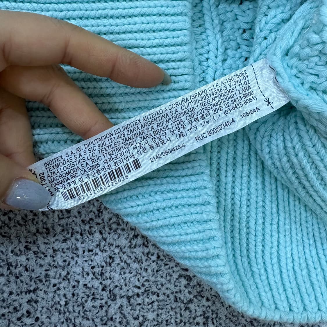 S 자라 크롭 케이블 니트 베스트 0317J 상품이미지4