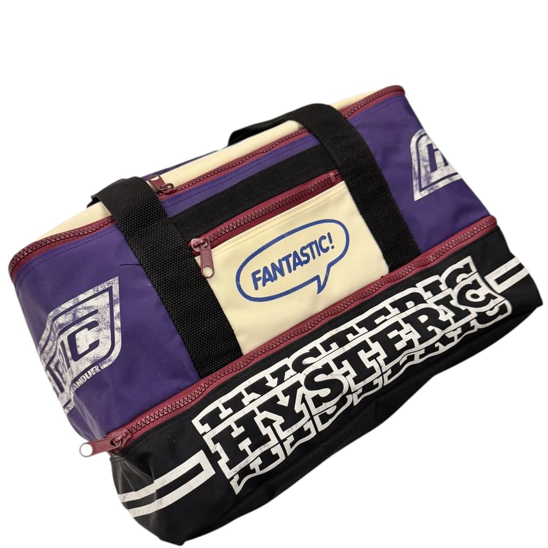 히스테릭글래머 컬러 블록 피크닉 보스턴백 퍼플/블랙 상품이미지4